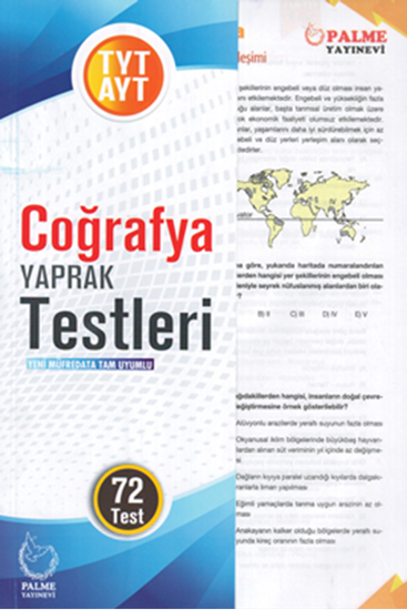 resm TYT-AYT COĞRAFYA YAPRAK TEST (72 TEST)