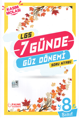 Resim 8.Sınıf LGS 7 Günde Güz Dönemi Soru Kitabı
