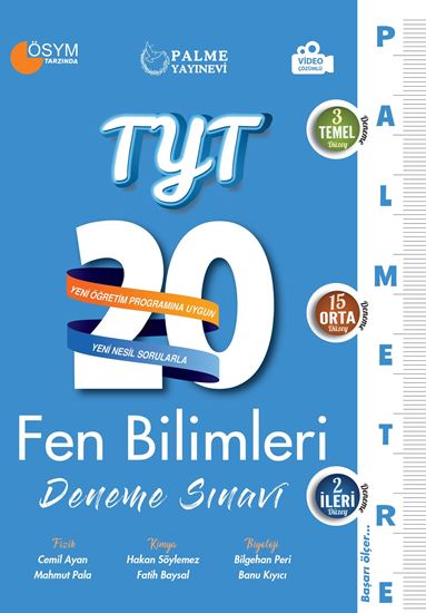 resm TYT FEN BİLİMLERİ 20 DENEME SINAVI ( PALMETRE SERİSİ )