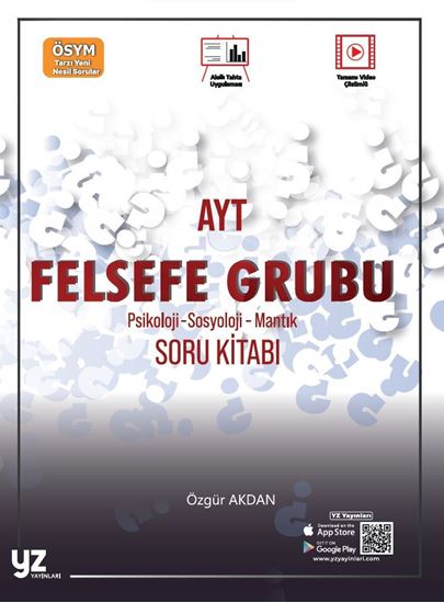 resm YZ YKS AYT FELSEFE GRUBU-PSİKOLOJİ-SOSYOLOJİ-MANTIK SORU KİTABI