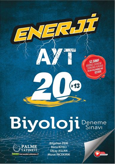resm ENERJİ AYT BİYOLOJİ  20  DENEME SINAVI (12.SINIF 1.DÖNEM KONULARINI İÇERİR.)