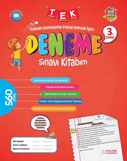 resm PALME 3.SINIF TEK DENEME SINAVI KİTABIM