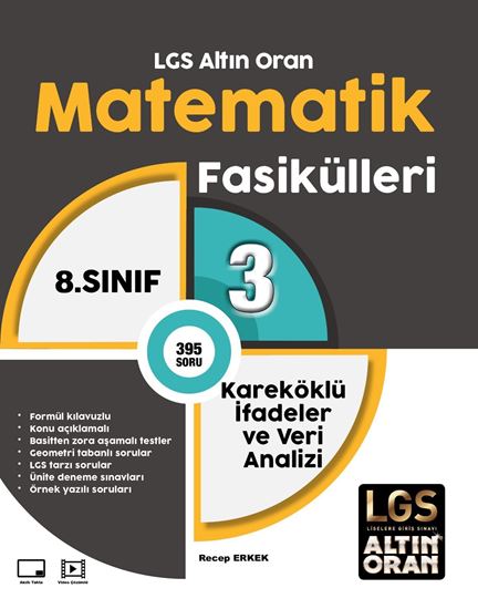 resm LGS ALTIN ORAN MATEMATİK FASİKÜLLERİ 3 KAREKÖKLÜ İFADELER VE VERİ ANALİZİ