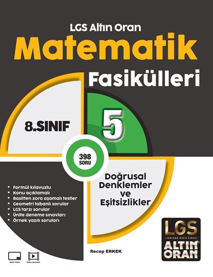 resm LGS ALTIN ORAN MATEMATİK FASİKÜLLERİ 5 DOĞRUSAL DENKLEMLER VE EŞİTSİZLİKLER