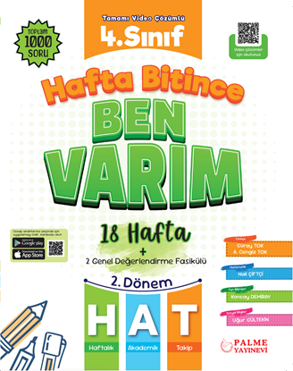 Resim PALME 4.SINIF HAFTA BİTİNCE BEN VARIM (18 HAFTA) (2.DÖNEM)