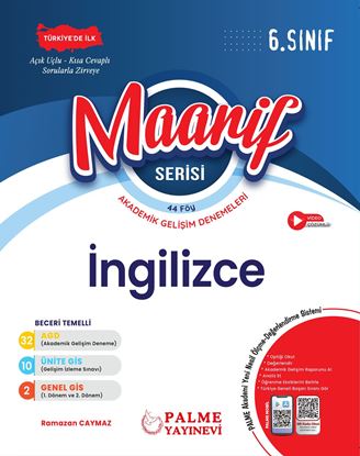 Resim 6.SINIF MAARİF SERİSİ İNGİLİZCE HAFTALIK  DENEME (44 FÖY)