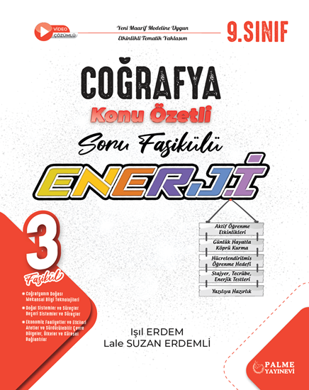 resm PALME 9.SINIF ENERJİ COĞRAFYA KONU ÖZETLİ SORU FASİKÜLLERİ (3 FASİKÜL)