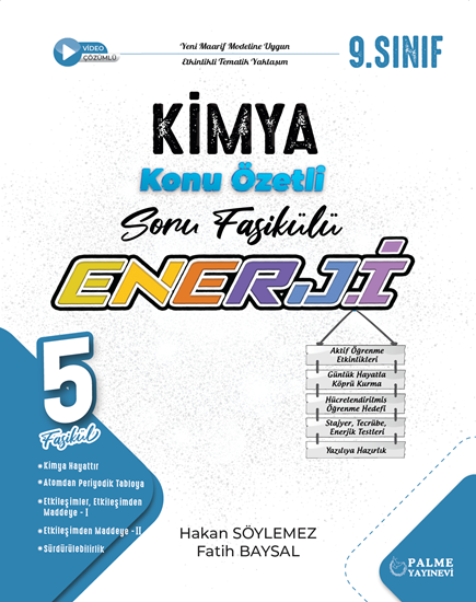 resm PALME 9.SINIF ENERJİ KİMYA KONU ÖZETLİ SORU FASİKÜLLERİ (5 FASİKÜL)