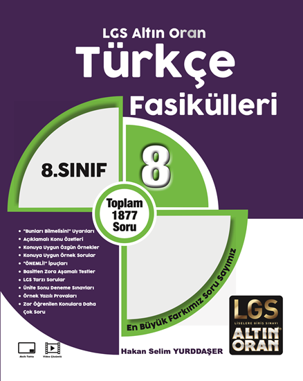 resm ALTIN ORAN 8.SINIF TÜRKÇE FASİKÜLLERİ (8 FASİKÜL)