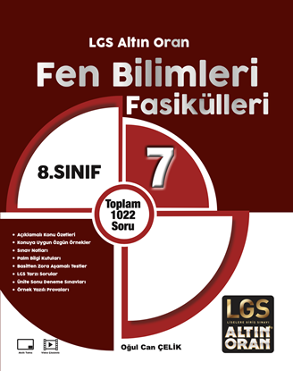 Resim ALTIN ORAN 8.SINIF FEN BİLİMLERİ FASİKÜLLERİ (7 FASİKÜL)