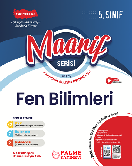 resm PALME 5.SINIF MAARİF SERİSİ FEN BİLİMLERİ HAFTALIK DENEME (41 FÖY)