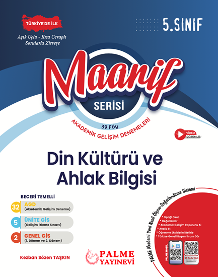 resm PALME 5.SINIF MAARİF SERİSİ DİN KÜLTÜRÜ HAFTALIK DENEME (39 FÖY)