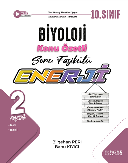 resm PALME 10.SINIF ENERJİ BİYOLOJİ KONU ÖZETLİ SORU FASİKÜLLERİ (2 FASİKÜL)